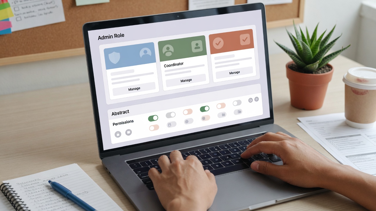 Tela de sistema com perfis de acesso para diretoria, tesouraria e chefia
